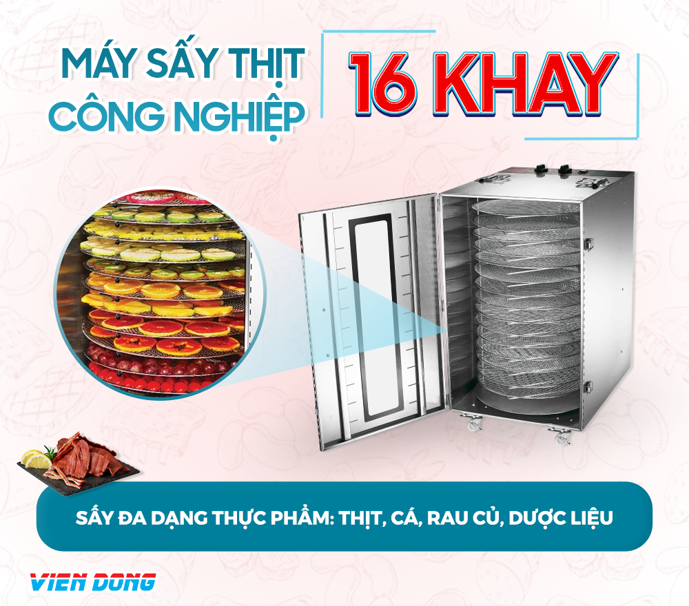tủ sấy công nghiệp 16 khay