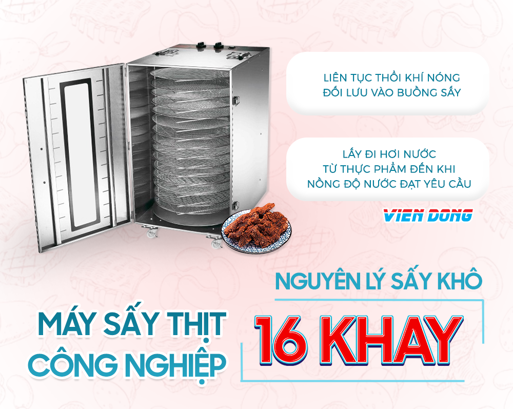 tủ sấy rau củ 16 khay 